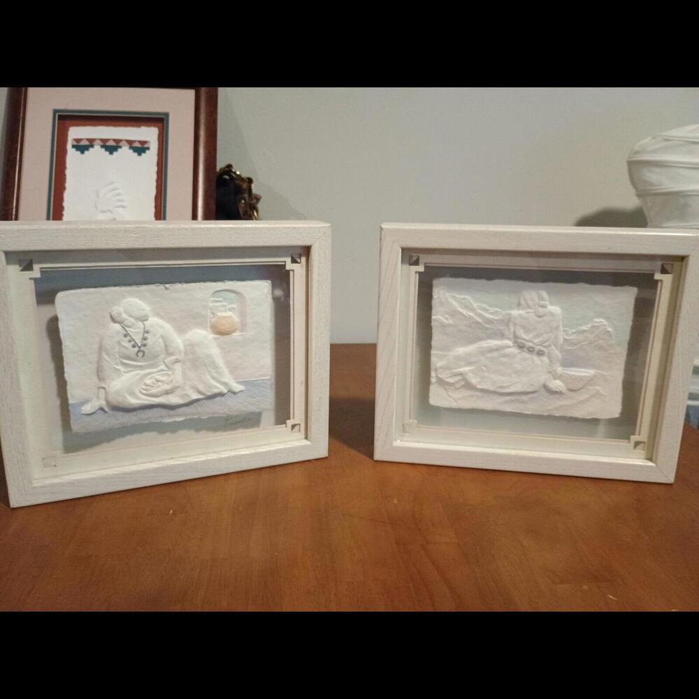 Two FIGI Graphics Southwest Art Desert Navajo Paper 3D